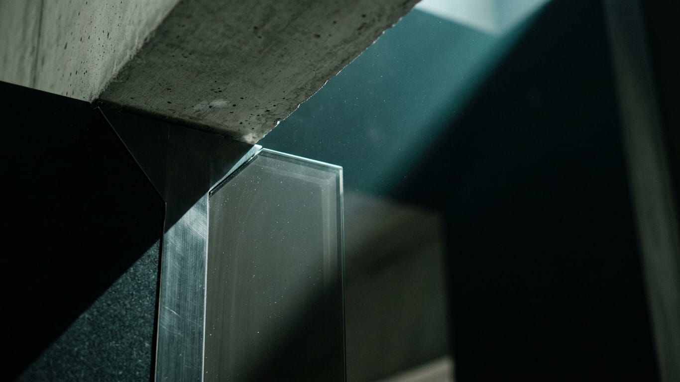 Illustration for this article: New governance framework separates what AI agents can do from what they may do. A shaft of hard daylight crossing a raw concrete soffit, dust suspended in the beam.