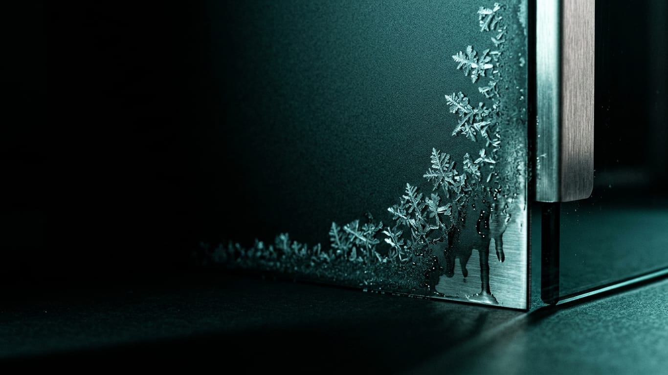 Illustration for this article: NIST treats AI agents as separate digital identities with their own access rules. Frost crystals spreading across a dark anodised panel, one corner already thawed.