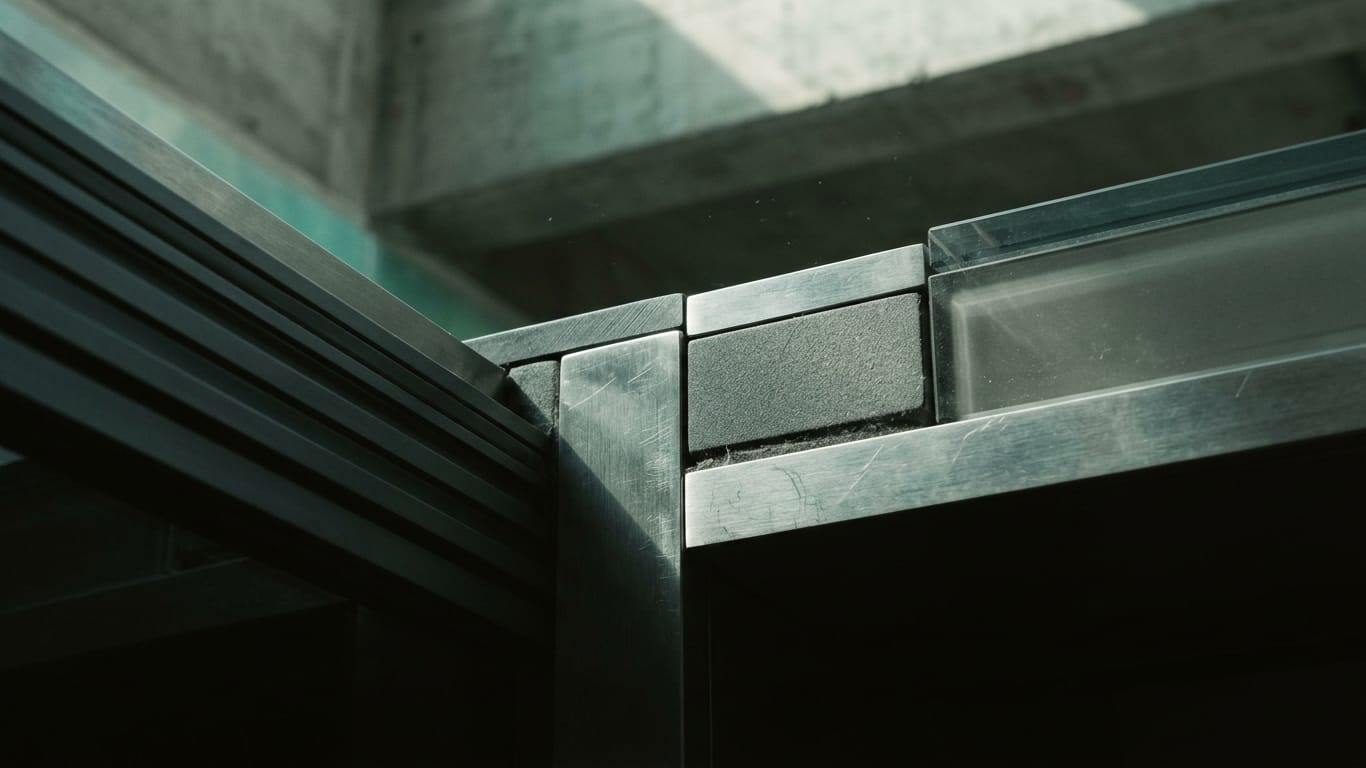 Illustration for this article: Subprocessors in the AI chain. A shaft of hard daylight crossing a raw concrete soffit, dust suspended in the beam.